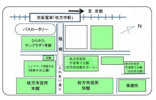 庁舎周辺地図