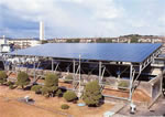 中宮浄水場太陽光発電設備の写真