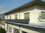 田口山配水場太陽光発電設備の写真