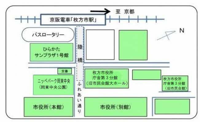 庁舎周辺地図