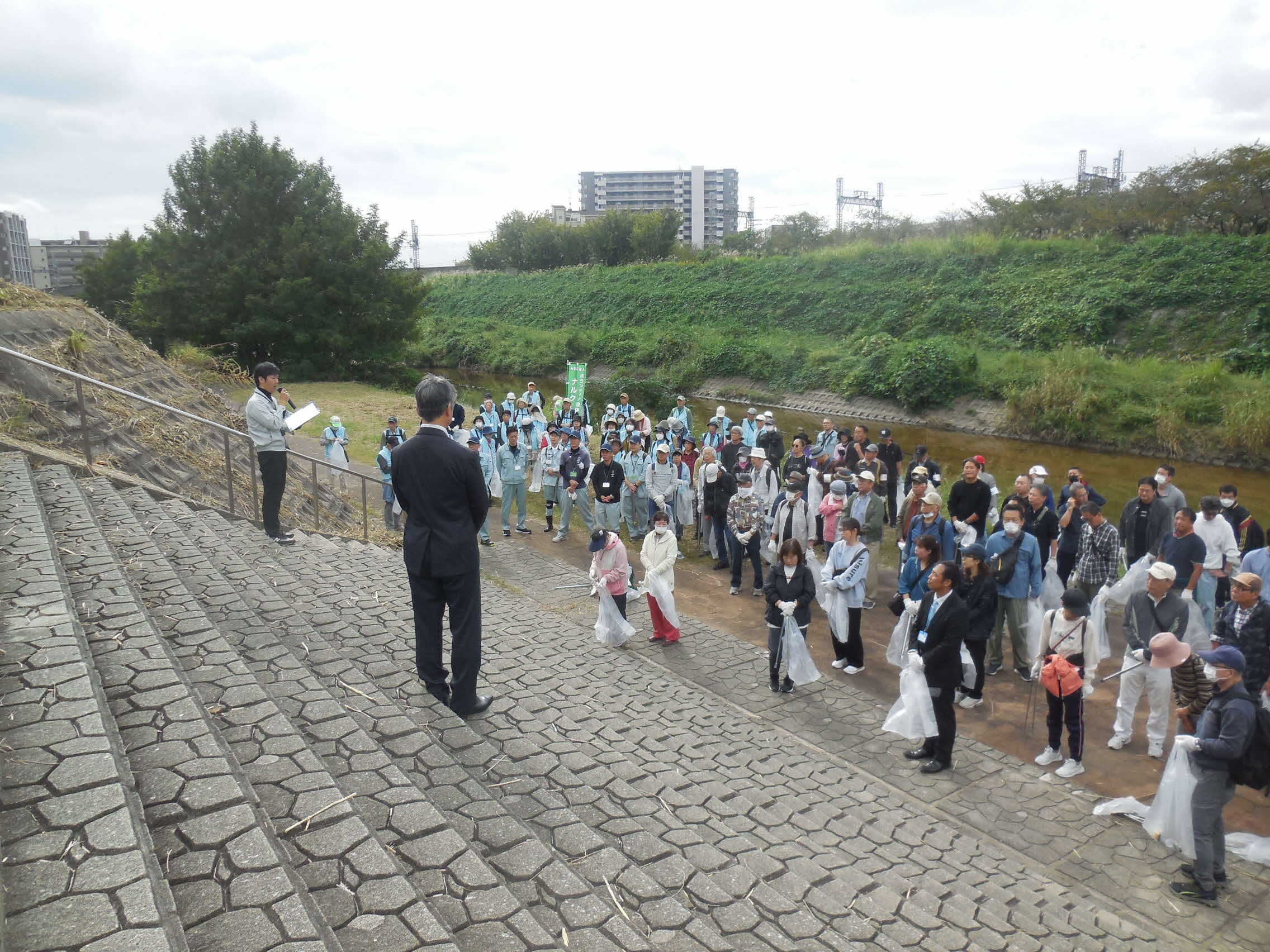 天野川クリーンウォークの様子
