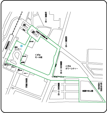 樟葉駅～楠葉中央公園地図