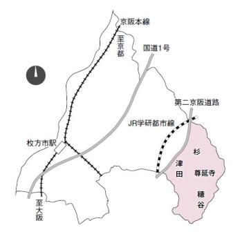 東部地域の地図