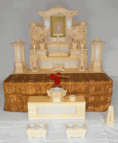 規格葬儀の祭壇使用例