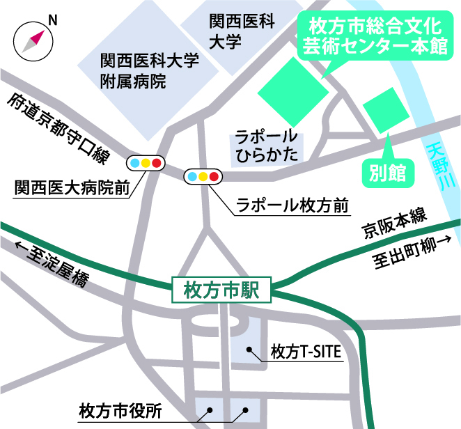 総合文化芸術センター別館周辺地図