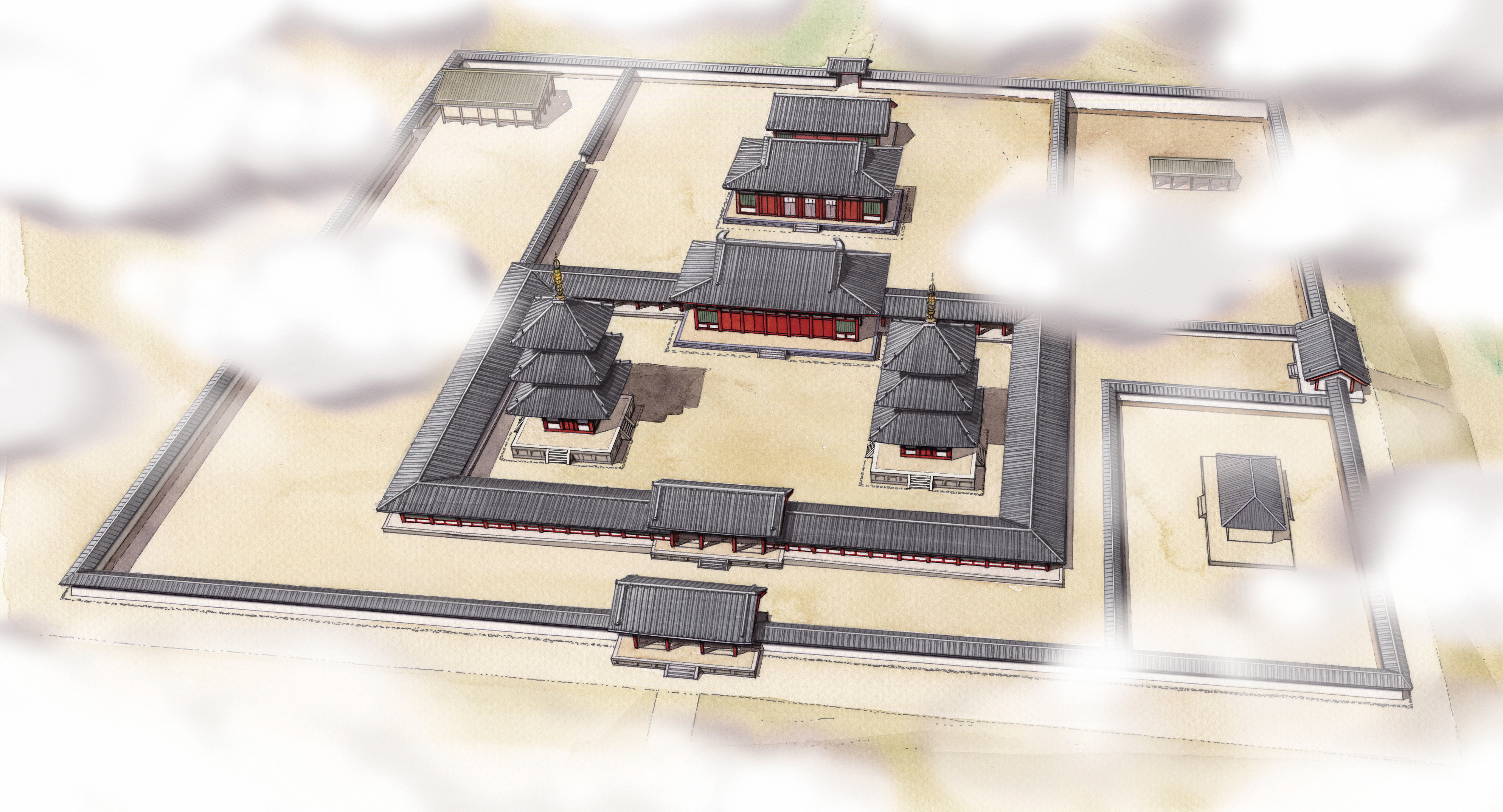 百済寺跡復元図2（イメージ）