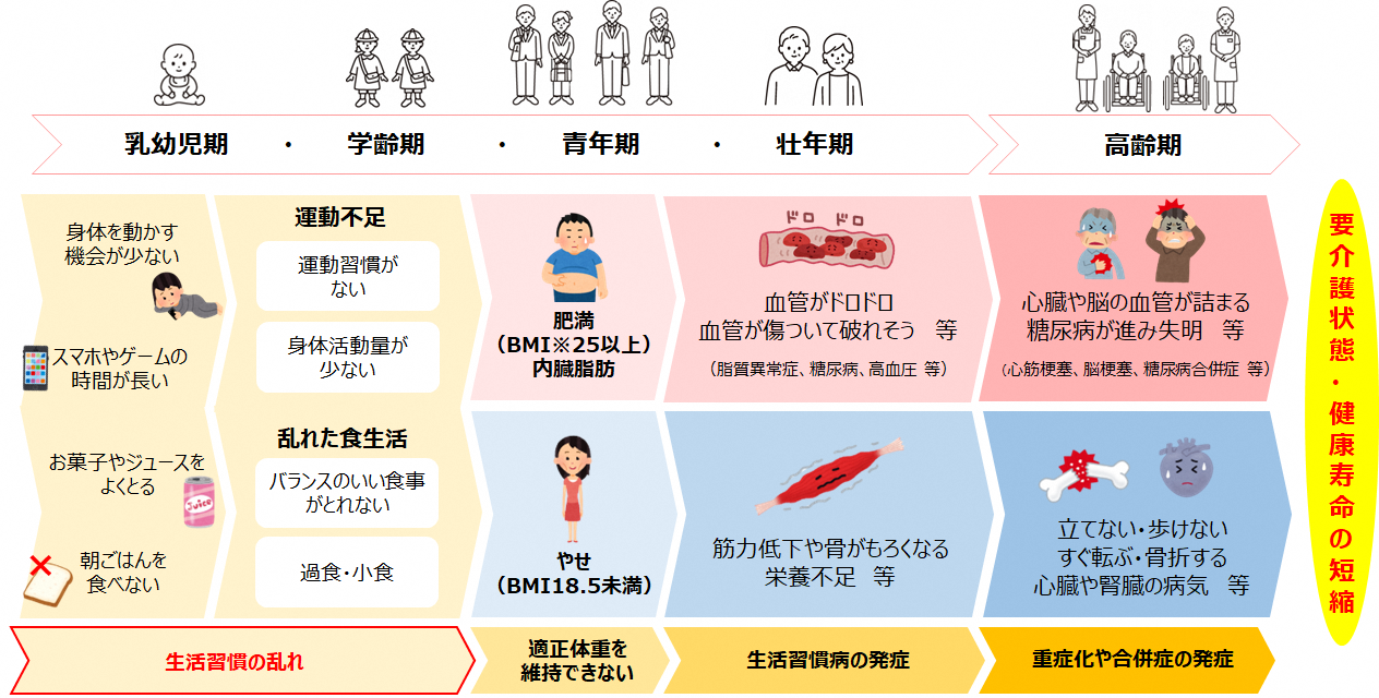 ライフコースを踏まえた健康づくり