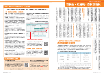 市・府民税・森林環境税、国民健康保険、介護保険