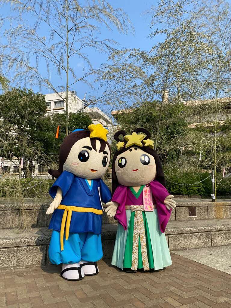 過去のひらかた七夕まつり　ひこぼしくんとおりひめちゃん　