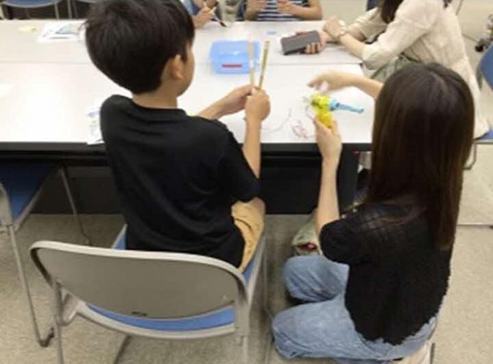手回し発電機を使った実験