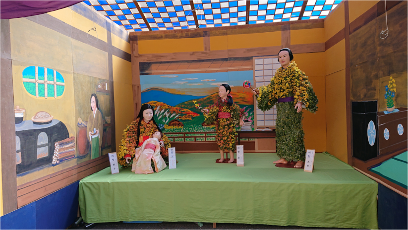 第14回菊人形展3体菊人形