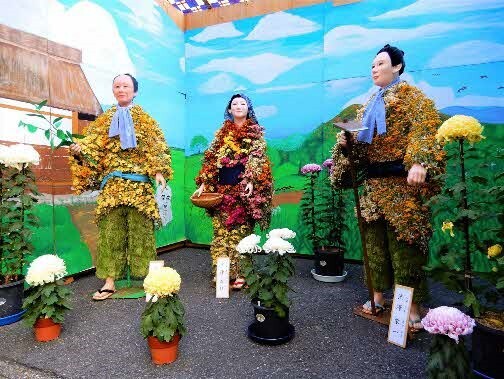 第15回菊人形展3体菊人形
