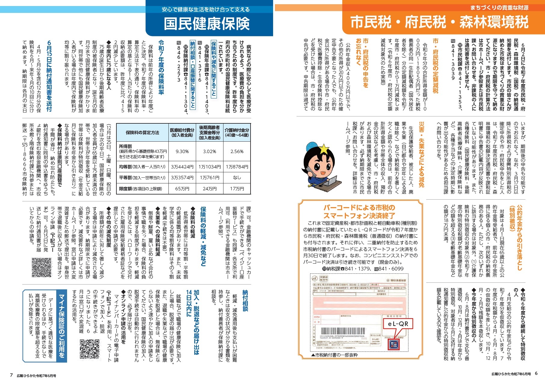 市民税・府民税・森林環境税、国民健康保険、介護保険