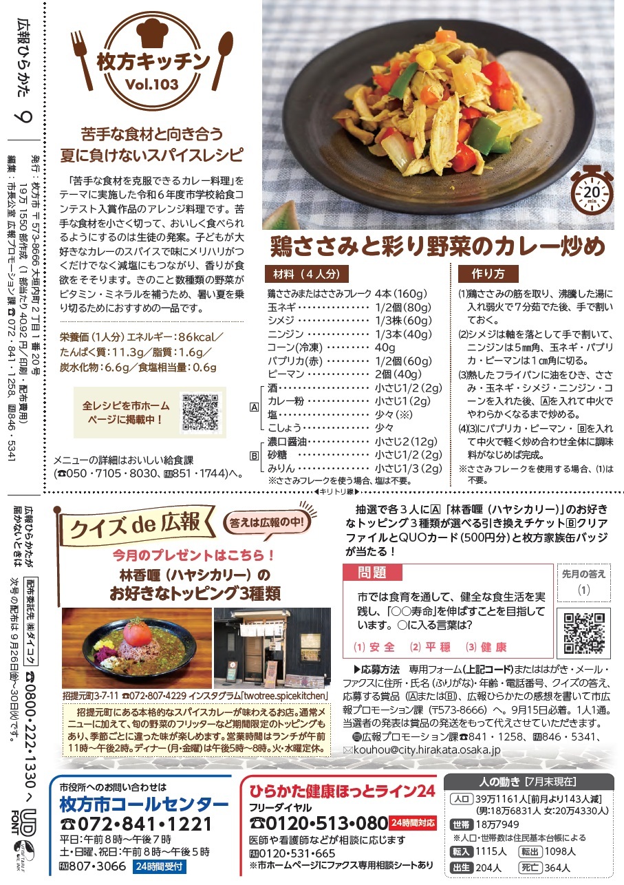 枚方キッチン クイズde広報