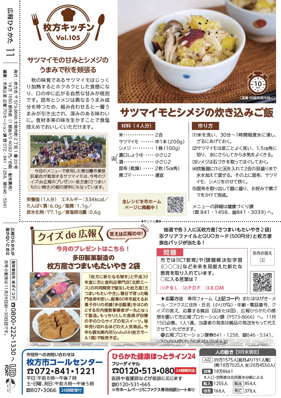 枚方キッチン クイズde広報