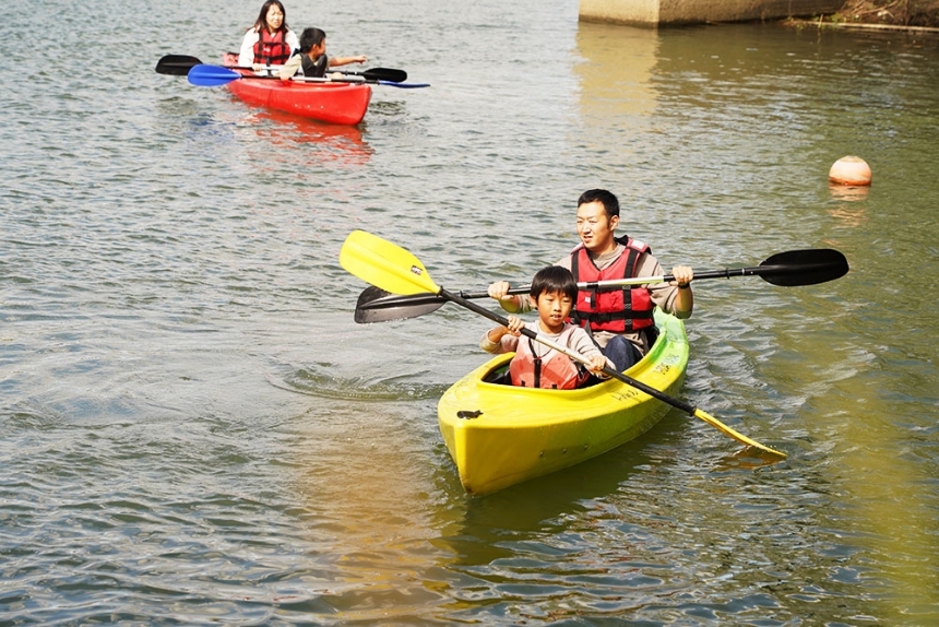 淀川でのカヌー体験
