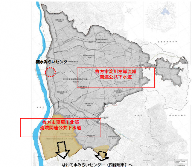 枚方市の流域下水道について